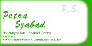 petra szabad business card